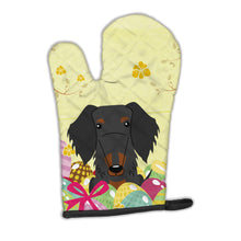Load image into Gallery viewer, Easter Eggs Wire Haired Dachshund Black Tan Oven Mitt BB6127OVMT