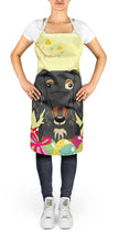 Load image into Gallery viewer, Easter Eggs Wire Haired Dachshund Dapple Apron – Artist-Designed Kitchen, BBQ &amp; Craft Apron BB6128APRON