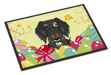 Load image into Gallery viewer, Easter Eggs Wire Haired Dachshund Dapple Doormat - 24x36 Decorative Floor Mat – Indoor/Outdoor Rug with Artistic Flair BB6128JMAT