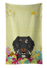 Load image into Gallery viewer, Easter Eggs Wire Haired Dachshund Dapple Kitchen Towel – Artistic Dish Towel for Everyday Use BB6128KTWL
