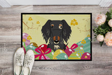 Load image into Gallery viewer, Easter Eggs Wire Haired Dachshund Dapple Doormat - 18x27 Decorative Floor Mat – Indoor/Outdoor Rug with Artistic Flair BB6128MAT
