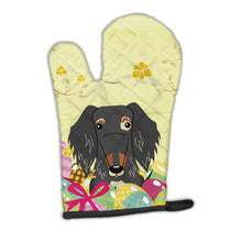 Load image into Gallery viewer, Easter Eggs Wire Haired Dachshund Dapple Oven Mitt BB6128OVMT