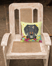 Load image into Gallery viewer, Easter Eggs Wire Haired Dachshund Dapple Fabric Decorative Pillow BB6128PW1818