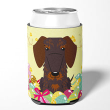 Load image into Gallery viewer, Easter Eggs Wire Haired Dachshund Chocolate Can or Bottle Hugger BB6129CC