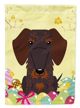 Load image into Gallery viewer, Easter Eggs Wire Haired Dachshund Chocolate Garden Flag - Outdoor Decorative Yard Flag BB6129GF