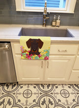 Load image into Gallery viewer, Easter Eggs Wire Haired Dachshund Chocolate Kitchen Towel – Artistic Dish Towel for Everyday Use BB6129KTWL