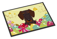 Load image into Gallery viewer, Easter Eggs Wire Haired Dachshund Chocolate Doormat - 18x27 Decorative Floor Mat – Indoor/Outdoor Rug with Artistic Flair BB6129MAT