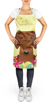 Load image into Gallery viewer, Easter Eggs Dachshund Red Brown Apron – Artist-Designed Kitchen, BBQ &amp; Craft Apron BB6130APRON