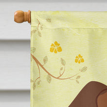 Load image into Gallery viewer, Easter Eggs Dachshund Red Brown Flag Canvas House Size BB6130CHF