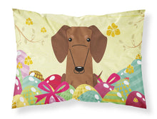 Load image into Gallery viewer, Easter Eggs Dachshund Red Brown Fabric Standard Pillowcase – Artistic Decorative Front, White Back BB6130PILLOWCASE