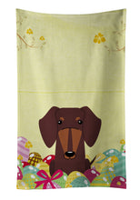 Load image into Gallery viewer, Easter Eggs Dachshund Chocolate Kitchen Towel – Artistic Dish Towel for Everyday Use BB6131KTWL