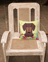 Load image into Gallery viewer, Easter Eggs Dachshund Chocolate Fabric Decorative Pillow BB6131PW1818