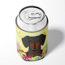 Load image into Gallery viewer, Easter Eggs Dachshund Black Tan Can or Bottle Hugger BB6132CC