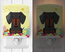Load image into Gallery viewer, Easter Eggs Dachshund Black Tan Ceramic Night Light BB6132CNL