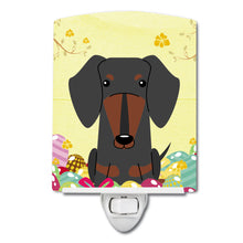 Load image into Gallery viewer, Easter Eggs Dachshund Black Tan Ceramic Night Light BB6132CNL