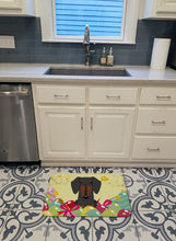 Load image into Gallery viewer, Easter Eggs Dachshund Black Tan Machine Washable Memory Foam Mat BB6132RUG