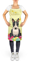Load image into Gallery viewer, Easter Eggs Bull Terrier Black White Apron – Artist-Designed Kitchen, BBQ &amp; Craft Apron BB6133APRON