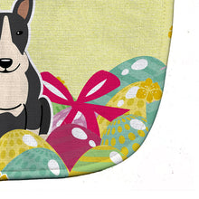 Load image into Gallery viewer, Easter Eggs Bull Terrier Black White Baby Bib BB6133BIB