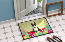 Load image into Gallery viewer, Easter Eggs Bull Terrier Black White Doormat - 24x36 Decorative Floor Mat – Indoor/Outdoor Rug with Artistic Flair BB6133JMAT