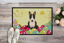 Load image into Gallery viewer, Easter Eggs Bull Terrier Black White Doormat - 18x27 Decorative Floor Mat – Indoor/Outdoor Rug with Artistic Flair BB6133MAT