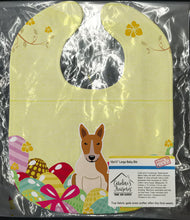 Load image into Gallery viewer, Easter Eggs Bull Terrier Red White Baby Bib BB6135BIB