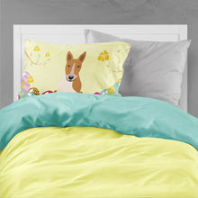 Load image into Gallery viewer, Easter Eggs Bull Terrier Red White Fabric Standard Pillowcase – Artistic Decorative Front, White Back BB6135PILLOWCASE