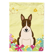 Load image into Gallery viewer, Easter Eggs Bull Terrier Dark Brindle Flag Canvas House Size BB6136CHF