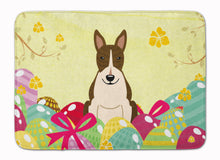 Load image into Gallery viewer, Easter Eggs Bull Terrier Dark Brindle Machine Washable Memory Foam Mat BB6136RUG