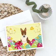 Load image into Gallery viewer, Easter Eggs Bull Terrier Brindle Greeting Cards -  Blank Note Cards – 8-Pack of Artist-Designed Cards with Envelopes