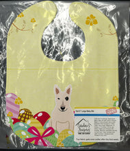 Load image into Gallery viewer, Easter Eggs Bull Terrier White Baby Bib BB6138BIB