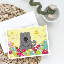 Load image into Gallery viewer, Easter Eggs Chow Chow Blue Greeting Cards -  Blank Note Cards – 8-Pack of Artist-Designed Cards with Envelopes