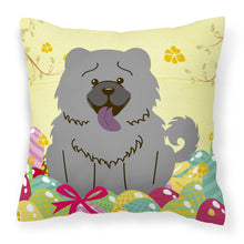 Load image into Gallery viewer, Easter Eggs Chow Chow Blue Fabric Decorative Pillow BB6139PW1818