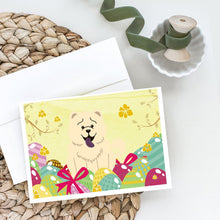 Load image into Gallery viewer, Easter Eggs Chow Chow White Greeting Cards -  Blank Note Cards – 8-Pack of Artist-Designed Cards with Envelopes