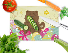Load image into Gallery viewer, Easter Eggs Chow Chow Chocolate Glass Cutting Boards – Durable, Decorative Kitchen Art Large BB6141LCB