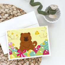 Load image into Gallery viewer, Easter Eggs Chow Chow Red Greeting Cards -  Blank Note Cards – 8-Pack of Artist-Designed Cards with Envelopes