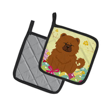 Load image into Gallery viewer, Easter Eggs Chow Chow Red Pot Holders - Set of 2 - Heat-Resistant Kitchen Essentials BB6142PTHD