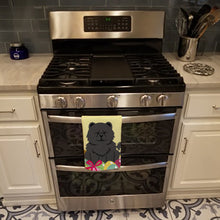 Load image into Gallery viewer, Easter Eggs Chow Chow Black Kitchen Towel – Artistic Dish Towel for Everyday Use BB6143KTWL