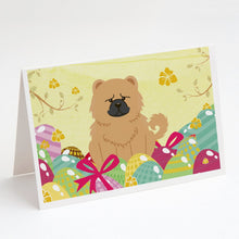 Load image into Gallery viewer, Easter Eggs Chow Chow Cream Greeting Cards -  Blank Note Cards – 8-Pack of Artist-Designed Cards with Envelopes