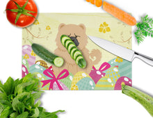 Load image into Gallery viewer, Easter Eggs Chow Chow Cream Glass Cutting Boards – Durable, Decorative Kitchen Art Large BB6144LCB