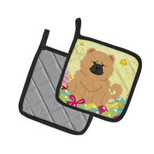 Load image into Gallery viewer, Easter Eggs Chow Chow Cream Pot Holders - Set of 2 - Heat-Resistant Kitchen Essentials BB6144PTHD