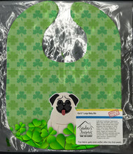 Load image into Gallery viewer, Pug Cream Shamrocks Baby Bib BB6145BIB