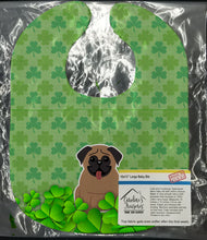 Load image into Gallery viewer, Pug Brown Shamrocks Baby Bib BB6146BIB