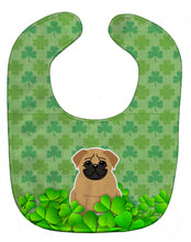 Load image into Gallery viewer, Pug Brown Shamrocks Baby Bib BB6148BIB