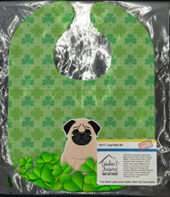 Load image into Gallery viewer, Pug Fawn Shamrocks Baby Bib BB6149BIB