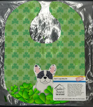 Load image into Gallery viewer, French Bulldog Piebald Shamrocks Baby Bib BB6152BIB