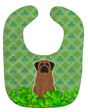 Load image into Gallery viewer, Mastiff Brindle Shamrocks Baby Bib BB6156BIB