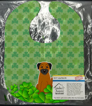 Load image into Gallery viewer, Border Terrier Shamrocks Baby Bib BB6180BIB