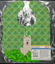 Load image into Gallery viewer, White German Shepherd Shamrocks Baby Bib BB6186BIB