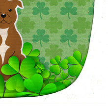 Load image into Gallery viewer, Staffordshire Bull Terrier Brown Shamrocks Baby Bib BB6188BIB