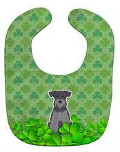 Load image into Gallery viewer, Miniature Schanuzer Black Silver Shamrocks Baby Bib BB6193BIB